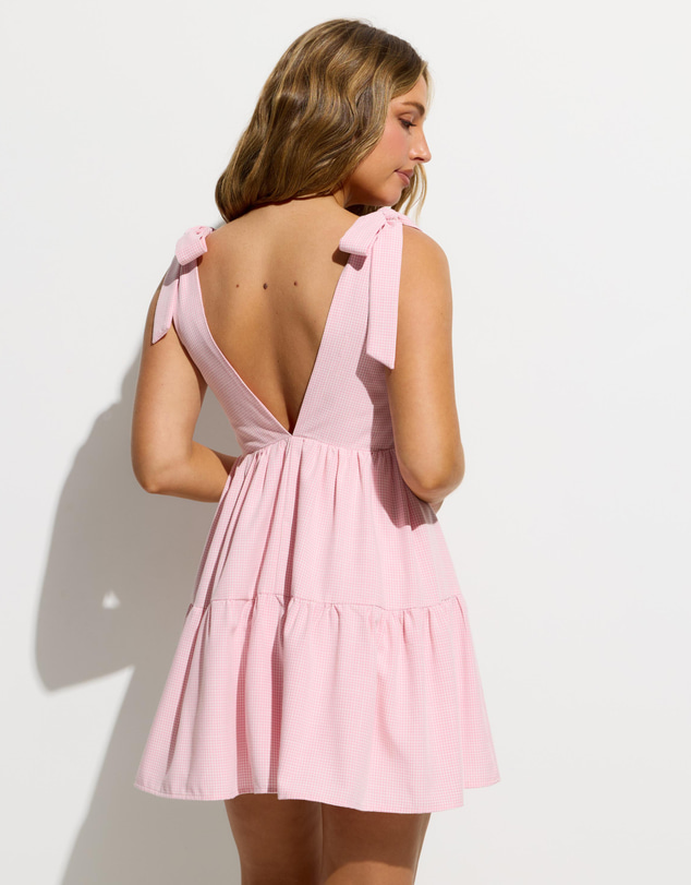 Dazie - Beachside Brunch Check Mini Dress