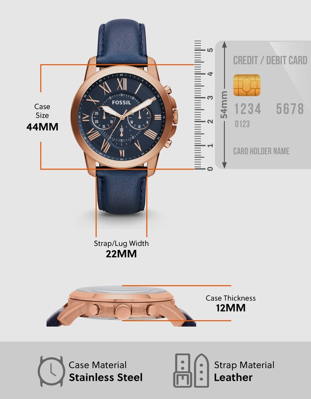Fossil - Fossil Grant Blue Watch FS4835