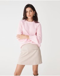 Forcast - Meg Crew Neck Rib Knit Jumper