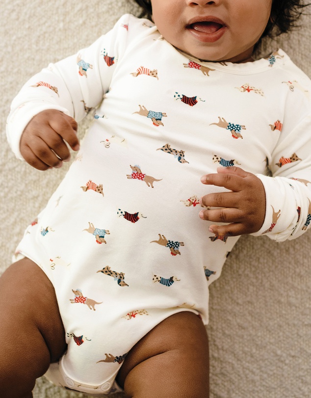 Kynd Baby - Comfy Bodysuit Long Sleeve in Dachshund