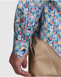Abelard - Gem-Flower Print Slim Fit Shirt