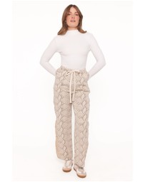 Petal & Pup - Fletcher Denim Racer Pants - Snake Print