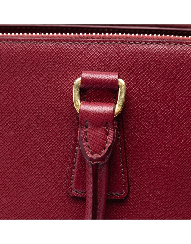 Pre-Loved by Azura Reborn - Pre-Loved Saffiano Lux Galleria Double Zip Front Pocket Satchel