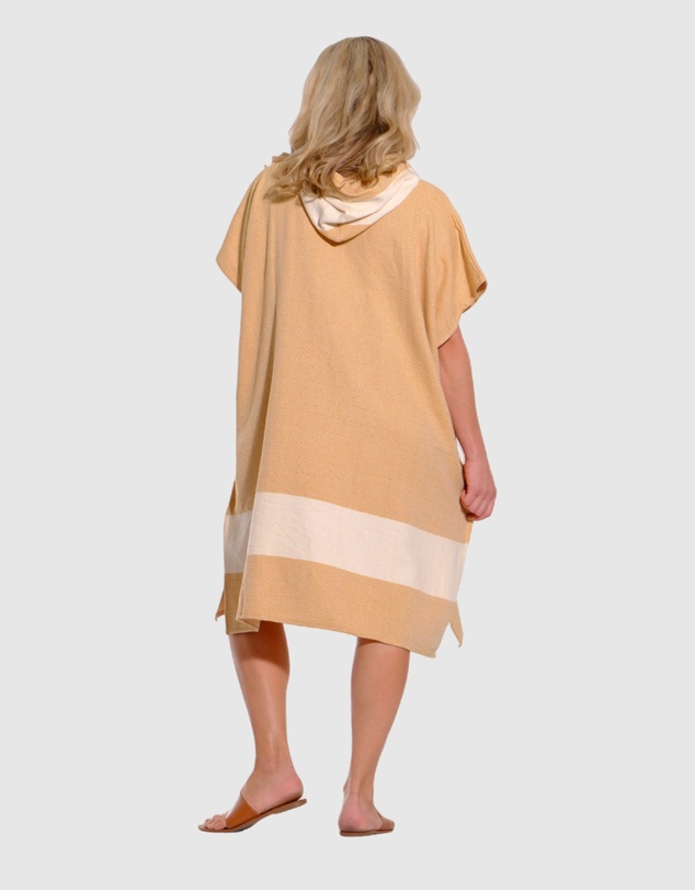 Tolu Australia - Adult Hooded Beach Towel in Dark Yellow – Quick-Dry Swim Poncho for Swimming & Surfing