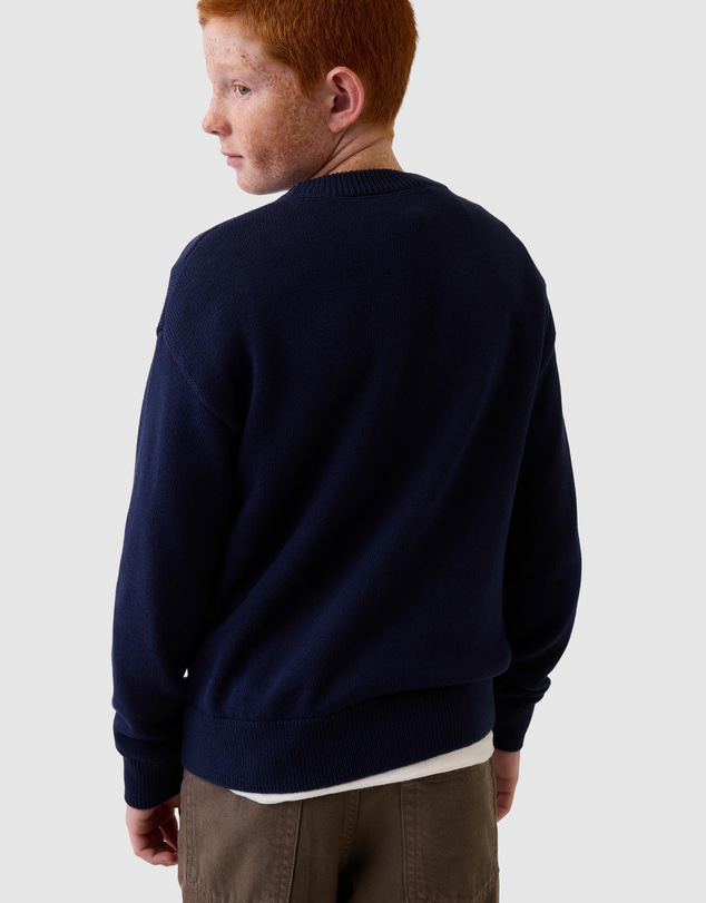 GAP - LS Cotton Crew Jersey Sweat - Kids-Teens