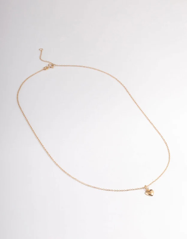 Lovisa - Gold Sterling Plated Puff Heart Pendant Necklace