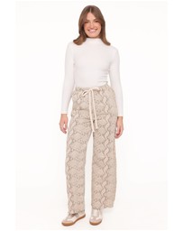 Petal & Pup - Fletcher Denim Racer Pants - Snake Print