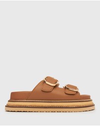 Betts - Harland Leather Flatform Slides