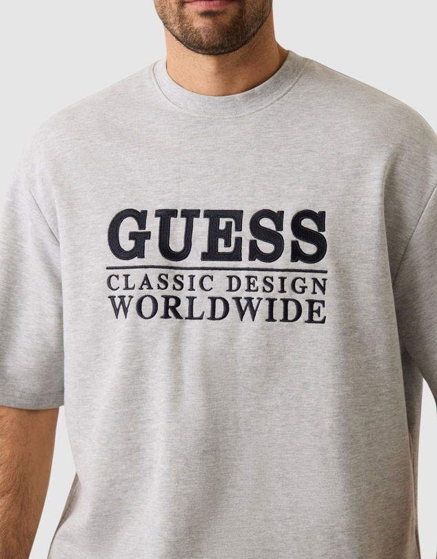 GUESS - Short Sleeve Fine Terry Crewneck Sweatshirt