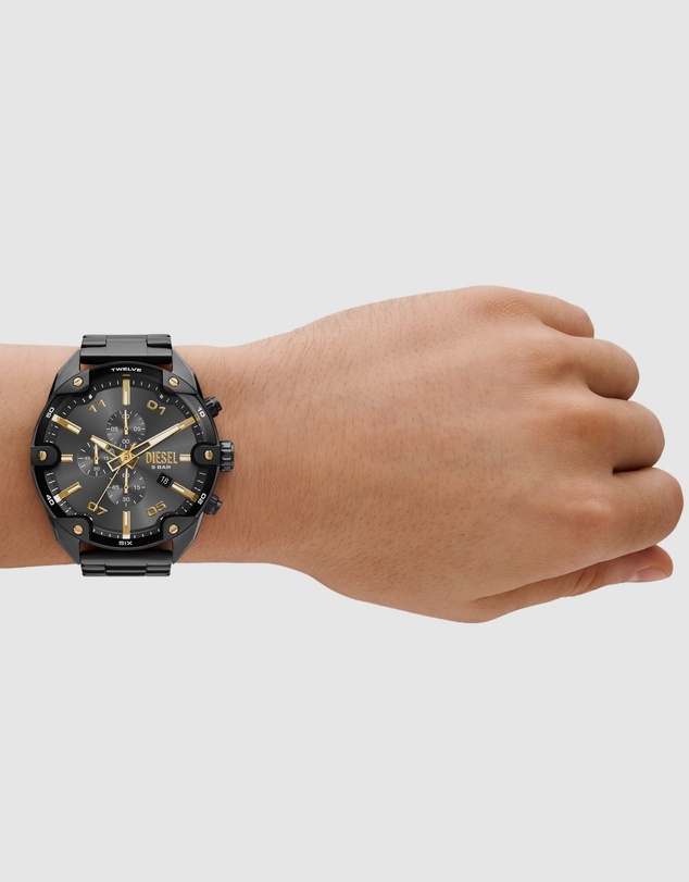 Diesel - Spiked Gun-Metal Chronograph Watch