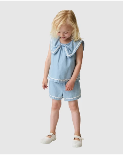 GAP - June Denim X Shorts Set Sailor - Babies-Kids