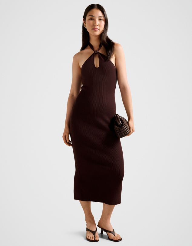 Forever New - Tara Beaded Halter Neck Knitted Dress