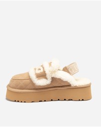 Ozwear Connection Uggs - Ugg Violet Matelassé Shearling Platform Slipper (Detachable Feature)