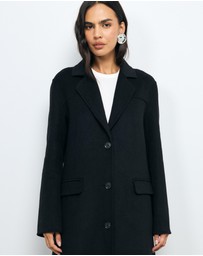Revibe - Repaired AERE Orla Double Faced Wool Coat - AU 12