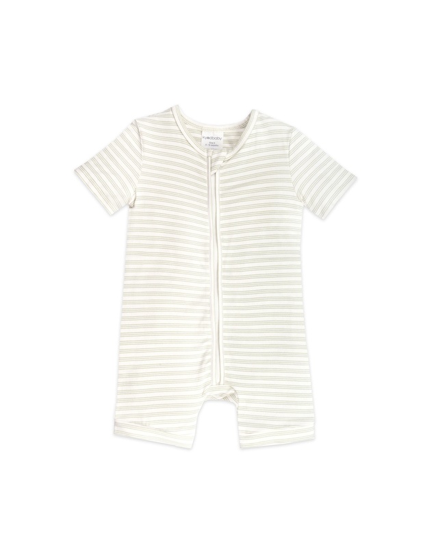 Kynd Baby - Day or Night Onesie Short Sleeve in Sage Stripe