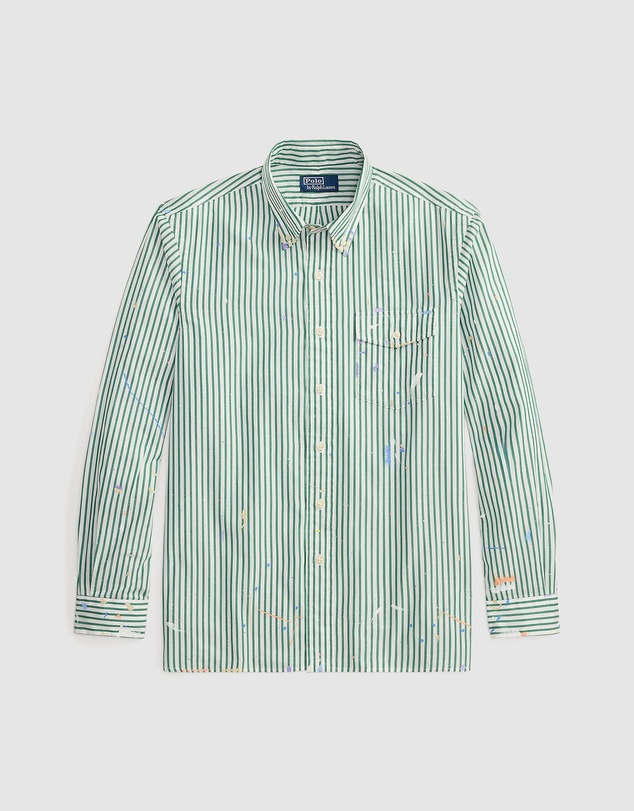 Polo Ralph Lauren - Classic Fit Paint-Splatter Striped Shirt