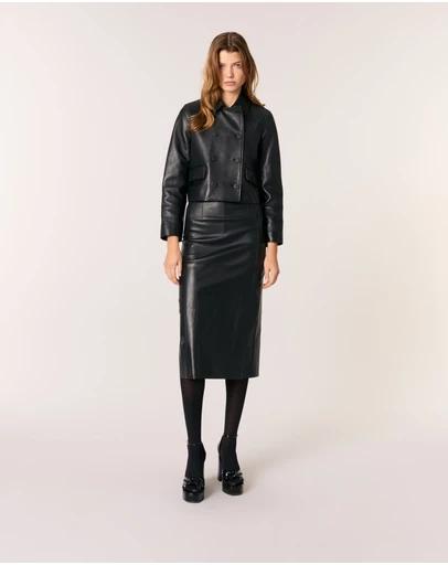 Maje - Vaban Leather Blazer