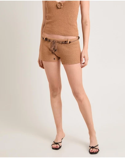 Alice In The Eve - Clara Low Rise Metallic Knit Short