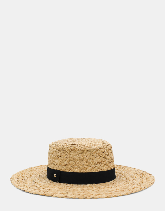 Morgan & Taylor - Catalina Braided Raffia Boater in Natural Beige