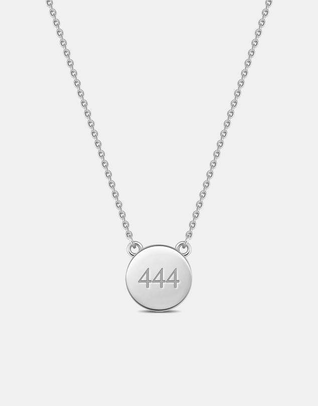 Mestige - Angel Number Necklace 444 - Silver Plated