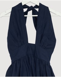 Revibe - Repaired Shona Joy Celeste Halter Tiered Mini Dress - AU 6