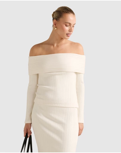 Forever New - Maribella Rib Bardot Top