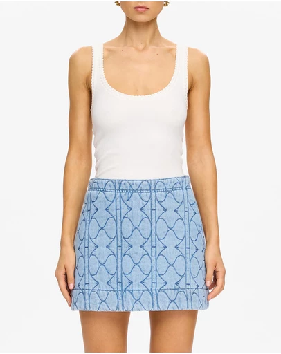 KIVARI - Joey Denim Mini Skirt