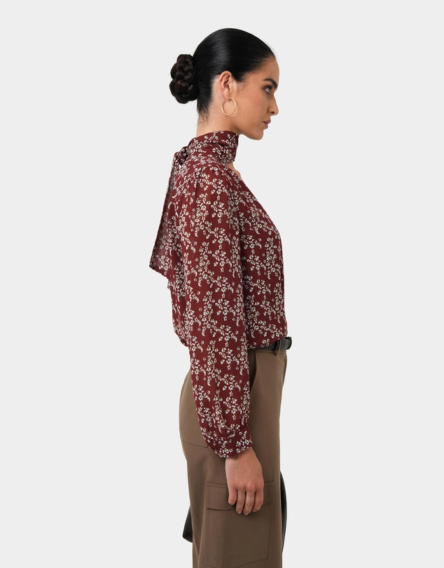 Forcast - Rema Floral Tie Blouse
