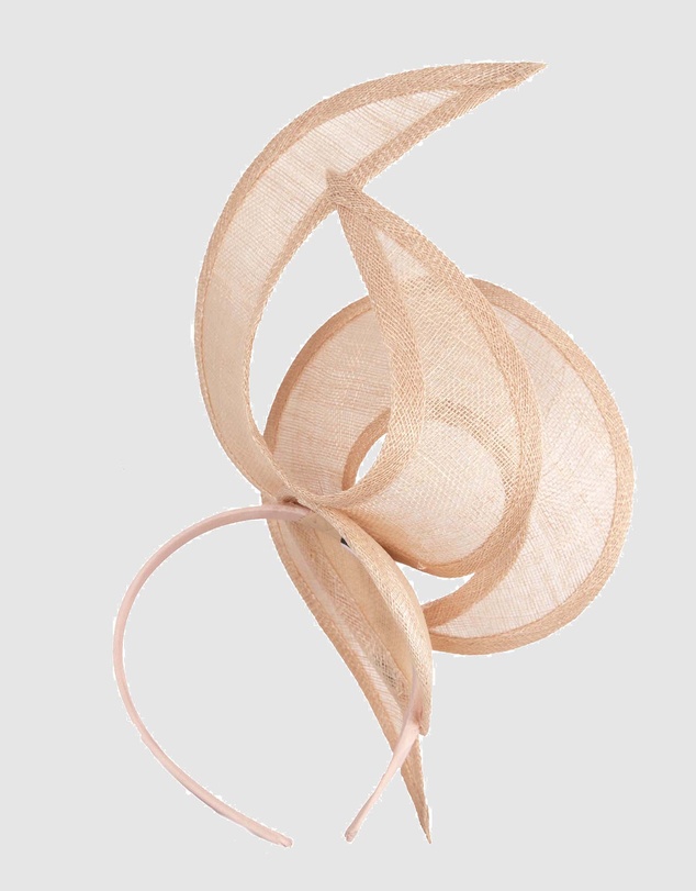 Max Alexander - Nude Sinamay Racing Fascinator