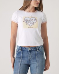 Decjuba Kids - Cropped Ringer Tee - Teens