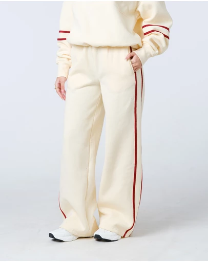 First Division - Side Stripe Wide Leg Trackpant
