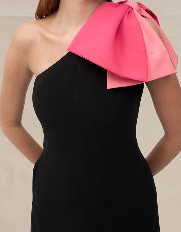 BY JOHNNY. - Black Tie Down Maxi Dress - ICONIC EXCLUSIVE