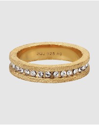 Elli Jewelry - Ring Crystal Everyday 925 Sterling Silver Gold-Plated