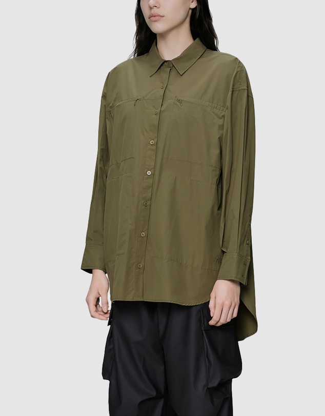 RAINS - Light Woven Long Sleeve W Shirt Moss