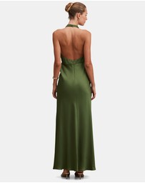 Forever New - Becca Cowl Halter Neck Satin Gown