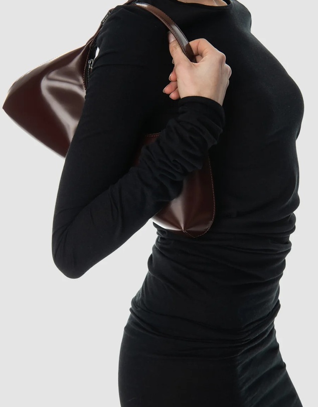 By Far - Amberette Semi Patent Leather Bag