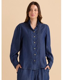 Betty Basics - Lucille Lyocell Pleated Shirt