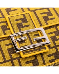 Pre-Loved by Azura Reborn - Pre-Loved fendi Patterned Textile Shoulder Bag with Adjustable Strap and Clasp Closure