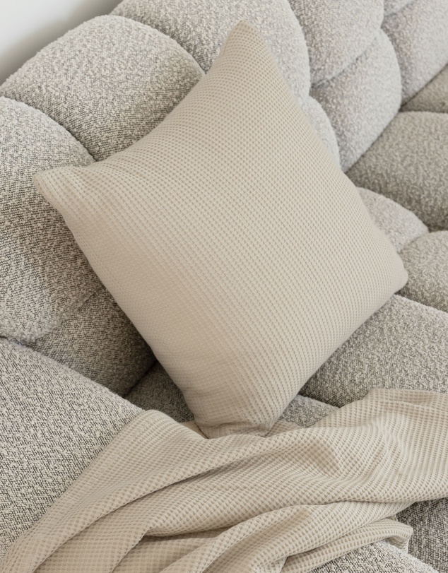 Bambury - Milo Waffle Square Cushion