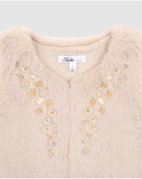 Bebe by Minihaha - Winnie Emb. Faux Fur Vest 3-7 Yrs