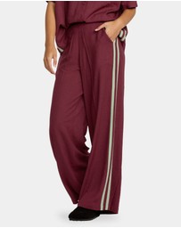 RVCA - Womens Syd Stripe Elastic Waist Pants