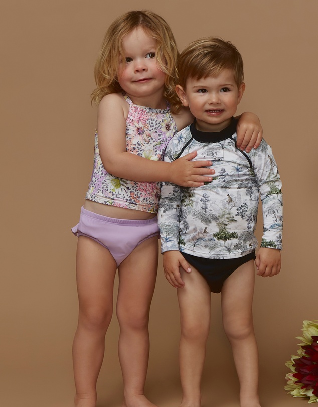 Aqua Blu Kids - Woodland Long Sleeve Rash Vest - Babies