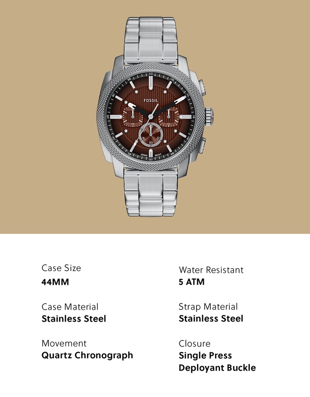 Fossil - Machine Silver Chronograph Watch