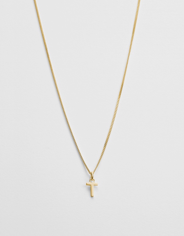 Kirstin Ash - T Outline Initial Necklace