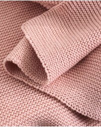 Living Textiles - Pram Knitted Blanket - Dusty Rose