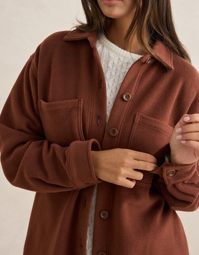 Rhythm - Reverse Fleece Shacket
