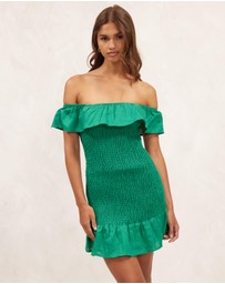 AERE - Frill Shirred Mini Dress
