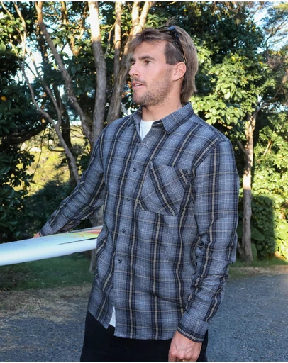 Volcom - Mens Heavy Twills Flannel Long Sleeve Shirt