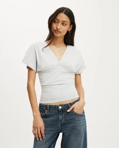 Cotton On - Benni Cinched Vee Tee
