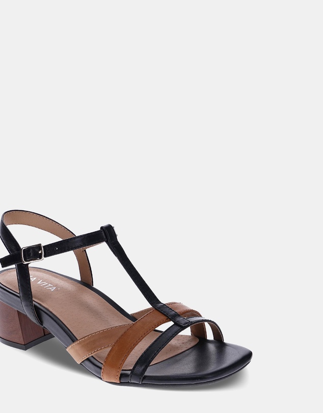 Mia Vita - Yass Heeled Sandal - Black Multi